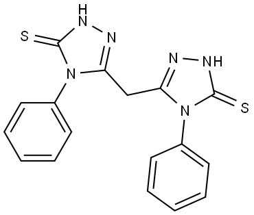 4-PHENYL-3-((5-PHENYL-4-THIOXO(2,3,5-TRIAZOLINYL))METHYL)-1,2,4-TRIAZOLINE-5-THIONE Struktur