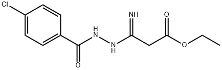 ETHYL 3-[2-(4-CHLOROBENZOYL)HYDRAZINO]-3-IMINOPROPANOATE Struktur