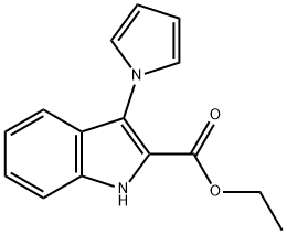 ETHYL 3-(1H-PYRROL-1-YL)-1H-INDOLE-2-CARBOXYLATE Struktur