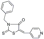 (5E)-3-BENZYL-5-(PYRIDIN-4-YLMETHYLENE)-2-THIOXO-1,3-THIAZOLIDIN-4-ONE Struktur