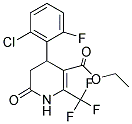 ETHYL 4-(2-CHLORO-6-FLUOROPHENYL)-1,2,3,4-TETRAHYDRO-6-(TRIFLUOROMETHYL)PYRID-2-ONE-5-CARBOXYLATE Struktur