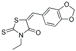 (5E)-5-(1,3-BENZODIOXOL-5-YLMETHYLENE)-3-ETHYL-2-THIOXO-1,3-THIAZOLIDIN-4-ONE Struktur