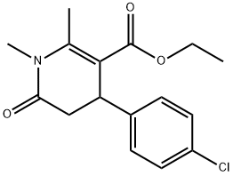 ETHYL 4-(4-CHLOROPHENYL)-1,2-DIMETHYL-6-OXO-1,4,5,6-TETRAHYDRO-3-PYRIDINECARBOXYLATE Struktur