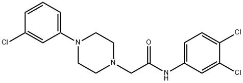2-[4-(3-CHLOROPHENYL)PIPERAZINO]-N-(3,4-DICHLOROPHENYL)ACETAMIDE Structure