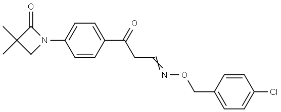 3-[4-(3,3-DIMETHYL-2-OXO-1-AZETANYL)PHENYL]-3-OXOPROPANAL O-(4-CHLOROBENZYL)OXIME Struktur