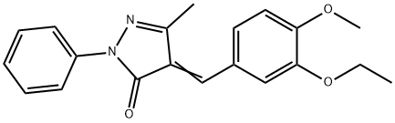 (4Z)-4-(3-ETHOXY-4-METHOXYBENZYLIDENE)-5-METHYL-2-PHENYL-2,4-DIHYDRO-3H-PYRAZOL-3-ONE Struktur