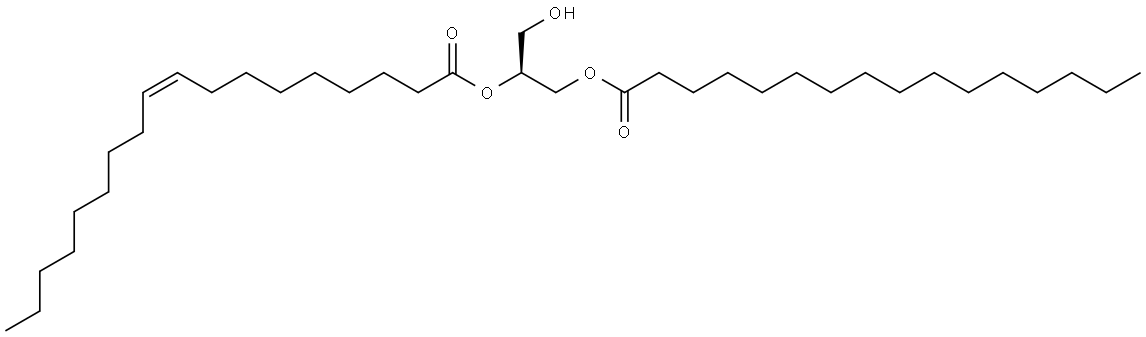 1-PALMITOYL-2-OLEOYL-RAC-GLYCEROL Struktur
