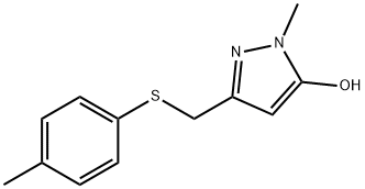 1-METHYL-3-([(4-METHYLPHENYL)SULFANYL]METHYL)-1H-PYRAZOL-5-OL Struktur