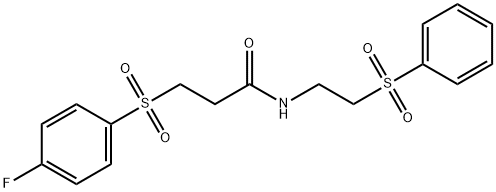 3-[(4-FLUOROPHENYL)SULFONYL]-N-[2-(PHENYLSULFONYL)ETHYL]PROPANAMIDE Struktur