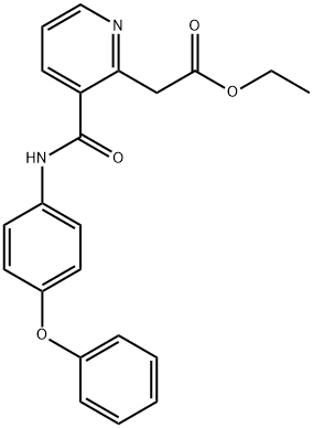 ETHYL 2-(3-[(4-PHENOXYANILINO)CARBONYL]-2-PYRIDINYL)ACETATE Struktur