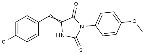 5-[(4-CHLOROPHENYL)METHYLENE]-3-(4-METHOXYPHENYL)-2-THIOXOTETRAHYDRO-4H-IMIDAZOL-4-ONE Struktur