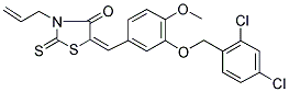 (5E)-3-ALLYL-5-{3-[(2,4-DICHLOROBENZYL)OXY]-4-METHOXYBENZYLIDENE}-2-THIOXO-1,3-THIAZOLIDIN-4-ONE Struktur