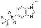 1-ETHYL-2-METHYL-5-(TRIFLUOROMETHANESULFONYL)BENZIMIDAZOLE Struktur