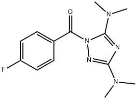 [3,5-BIS(DIMETHYLAMINO)-1H-1,2,4-TRIAZOL-1-YL](4-FLUOROPHENYL)METHANONE Struktur