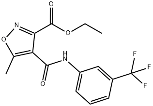 ETHYL 5-METHYL-4-([3-(TRIFLUOROMETHYL)ANILINO]CARBONYL)-3-ISOXAZOLECARBOXYLATE Struktur