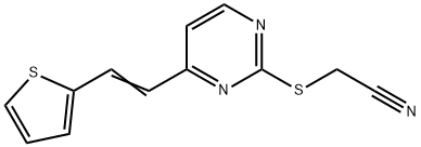 2-((4-[2-(2-THIENYL)VINYL]-2-PYRIMIDINYL)SULFANYL)ACETONITRILE Struktur