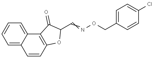 1-OXO-1,2-DIHYDRONAPHTHO[2,1-B]FURAN-2-CARBALDEHYDE O-(4-CHLOROBENZYL)OXIME Struktur
