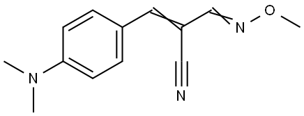 3-[4-(DIMETHYLAMINO)PHENYL]-2-[(METHOXYIMINO)METHYL]ACRYLONITRILE Struktur
