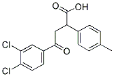 4-(3,4-DICHLOROPHENYL)-2-(4-METHYLPHENYL)-4-OXOBUTANOIC ACID Struktur