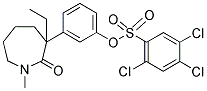 3-(3-ETHYL-1-METHYL-2-OXOAZEPAN-3-YL)PHENYL 2,4,5-TRICHLOROBENZENE-1-SULFONATE Structure