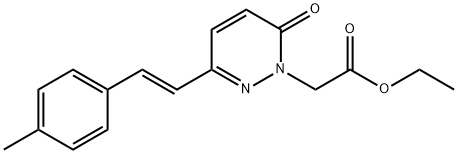 ETHYL 2-[3-(4-METHYLSTYRYL)-6-OXO-1(6H)-PYRIDAZINYL]ACETATE Struktur