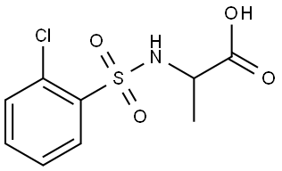 2-([(2-CHLOROPHENYL)SULFONYL]AMINO)PROPANOIC ACID Struktur