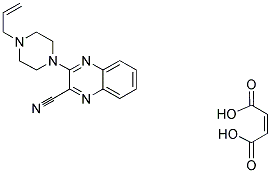 3-(4-ALLYLPIPERAZIN-1-YL)-2-QUINOXALINECARBONITRILE MALEATE Structure