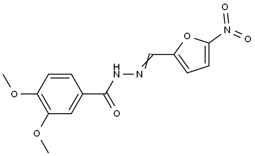 3,4-DIMETHOXY-N'-[(5-NITRO-2-FURYL)METHYLENE]BENZENECARBOHYDRAZIDE Struktur
