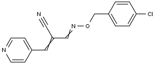 2-(([(4-CHLOROBENZYL)OXY]IMINO)METHYL)-3-(4-PYRIDINYL)ACRYLONITRILE Struktur