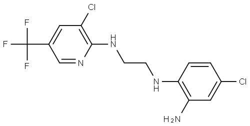 4-CHLORO-N1-(2-([3-CHLORO-5-(TRIFLUOROMETHYL)-2-PYRIDINYL]AMINO)ETHYL)-1,2-BENZENEDIAMINE Struktur