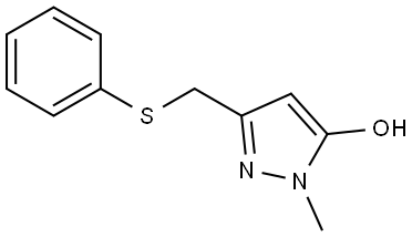 1-METHYL-3-[(PHENYLSULFANYL)METHYL]-1H-PYRAZOL-5-OL Struktur