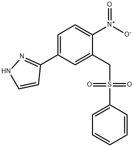 2-NITRO-5-(1H-PYRAZOL-3-YL)BENZYL PHENYL SULFONE Structure