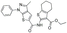ETHYL 2-(3-METHYL-1-PHENYL-1H-THIENO[2,3-C]PYRAZOLE-5-CARBOXAMIDO)-4,5,6,7-TETRAHYDROBENZO[B]THIOPHENE-3-CARBOXYLATE Struktur