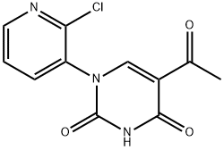 5-ACETYL-1-(2-CHLORO-3-PYRIDINYL)-2,4(1H,3H)-PYRIMIDINEDIONE Struktur
