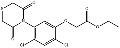 ETHYL 2-[2,4-DICHLORO-5-(3,5-DIOXO-1,4-THIAZINAN-4-YL)PHENOXY]ACETATE Struktur