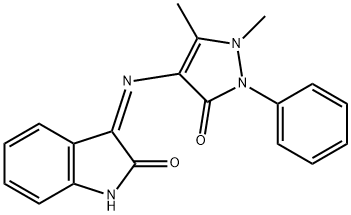 3-[(1,5-DIMETHYL-3-OXO-2-PHENYL-2,3-DIHYDRO-1H-PYRAZOL-4-YL)IMINO]-1H-INDOL-2-ONE Struktur