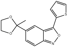 5-(2-METHYL-1,3-DIOXOLAN-2-YL)-3-(2-THIENYL)-2,1-BENZISOXAZOLE Struktur