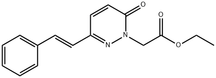 ETHYL 2-[6-OXO-3-STYRYL-1(6H)-PYRIDAZINYL]ACETATE Struktur
