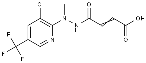 4-(2-[3-CHLORO-5-(TRIFLUOROMETHYL)-2-PYRIDINYL]-2-METHYLHYDRAZINO)-4-OXO-2-BUTENOIC ACID Struktur