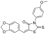 (5E)-5-(1,3-BENZODIOXOL-5-YLMETHYLENE)-3-(4-METHOXYPHENYL)-2-THIOXO-1,3-THIAZOLIDIN-4-ONE Struktur