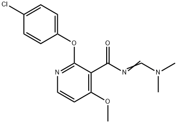 2-(4-CHLOROPHENOXY)-N-[(DIMETHYLAMINO)METHYLENE]-4-METHOXYNICOTINAMIDE Struktur