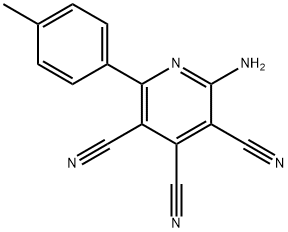 2-AMINO-6-(4-METHYLPHENYL)-3,4,5-PYRIDINETRICARBONITRILE Structure