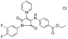 1-(1-(3,4-DIFLUOROPHENYL)-4-[4-(ETHOXYCARBONYL)ANILINO]-2,5-DIOXO-2,5-DIHYDRO-1H-PYRROL-3-YL)PYRIDINIUM CHLORIDE Structure