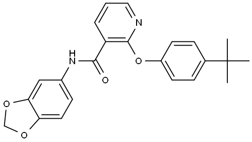 N-BENZO[3,4-D]1,3-DIOXOLEN-5-YL(2-(4-(TERT-BUTYL)PHENOXY)(3-PYRIDYL))FORMAMIDE Struktur