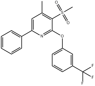 4-METHYL-3-(METHYLSULFONYL)-6-PHENYL-2-[3-(TRIFLUOROMETHYL)PHENOXY]PYRIDINE Struktur