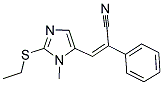 3-[2-(ETHYLSULFANYL)-1-METHYL-1H-IMIDAZOL-5-YL]-2-PHENYLACRYLONITRILE Struktur