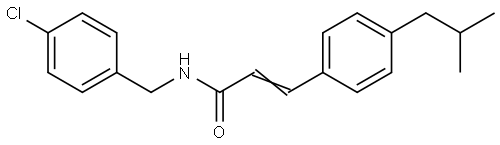 N-(4-CHLOROBENZYL)-3-(4-ISOBUTYLPHENYL)ACRYLAMIDE Struktur