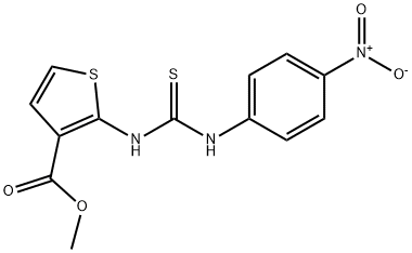 METHYL 2-([(4-NITROANILINO)CARBOTHIOYL]AMINO)-3-THIOPHENECARBOXYLATE Structure