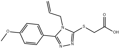 [4-ALLYL-5-(4-METHOXY-PHENYL)-4H-[1,2,4]TRIAZOL-3-YLSULFANYL]-ACETIC ACID Struktur
