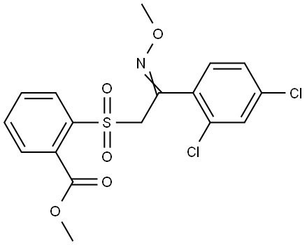 METHYL 2-([2-(2,4-DICHLOROPHENYL)-2-(METHOXYIMINO)ETHYL]SULFONYL)BENZENECARBOXYLATE Struktur